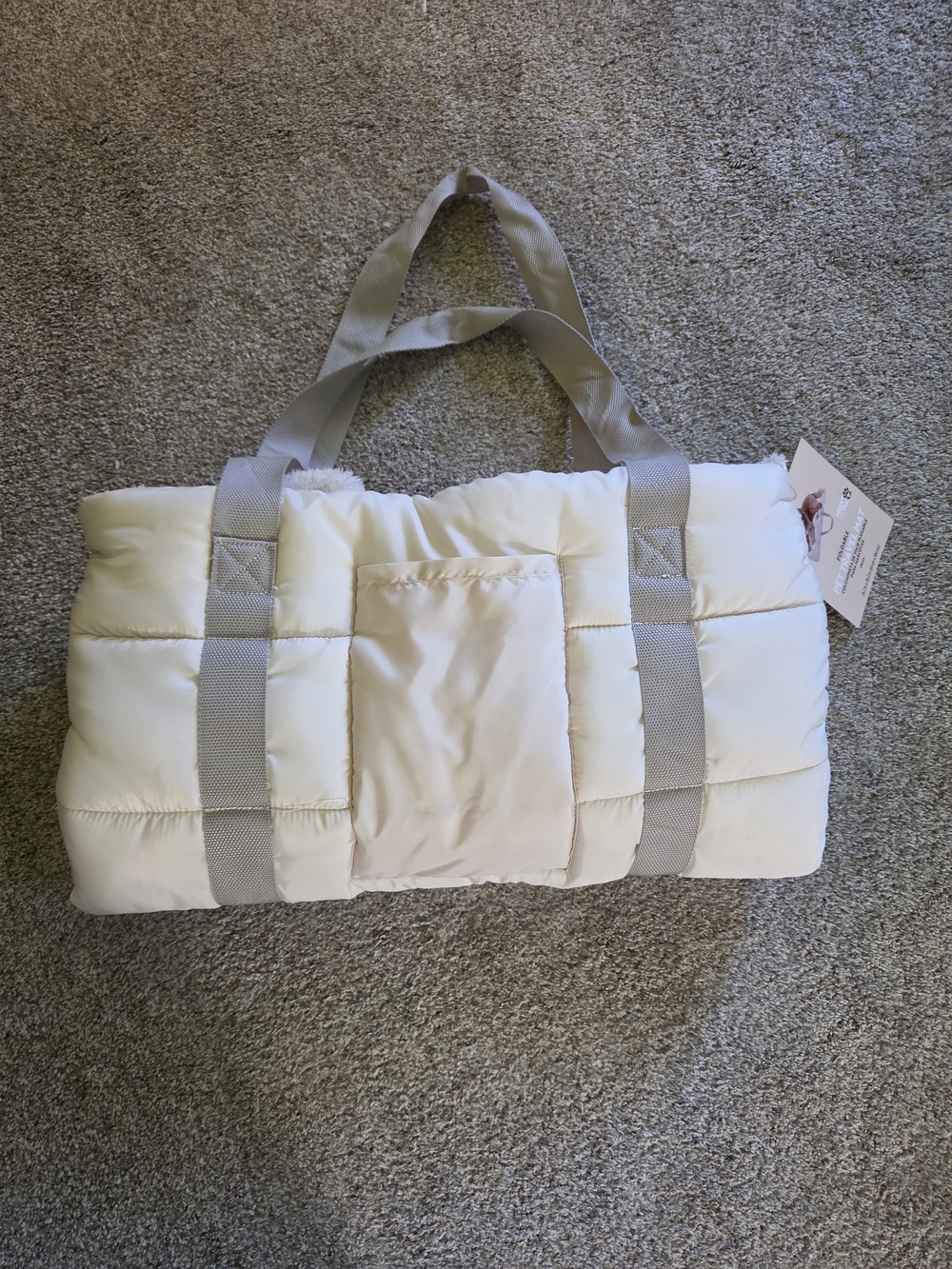 Dog Travel Bed Bag - Cream